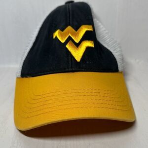 West Virginia Classic Two Tone Hat Adjustable University Mesh Trucker Cap Blue